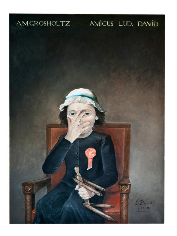 fake Jaques Louis David portrait of Madame Tussaud - painted for the novel 'little' Edward Carey