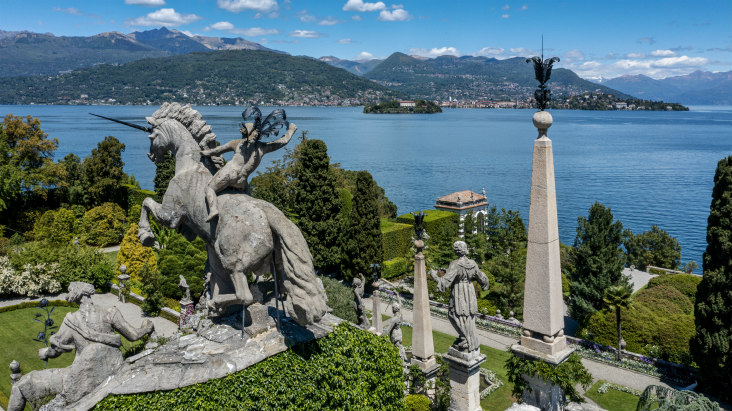 Terre Borromeo_Isola Bella_dettaglio unicorno Vitaliano Borromeo