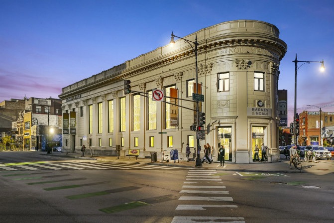 Barnes & Noble 3484 Wicker Park IL - FOS - Façade - Virtual Dusk James Daunt