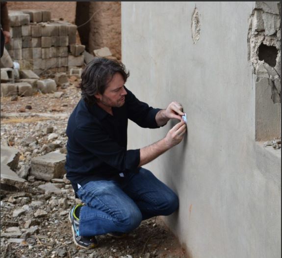 PIERS SECUNDA IN MOSUL COLLECTING TALIBAN BULLET MARK Piers Secunda
